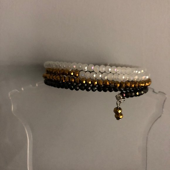 NEW Triple colour memory wire bracelet - Picture 1 of 1
